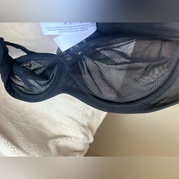 Nueskin (NWT) 38 B black mesh bra Retail $29.95 - clothes - Picture 11 of 13